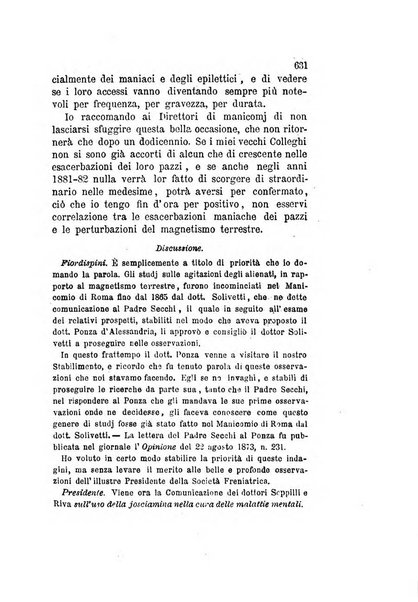 Archivio italiano per le malattie nervose e più particolarmente per le alienazioni mentali organo della Società freniatrica italiana <1874-1891>