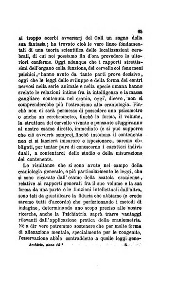 Archivio italiano per le malattie nervose e più particolarmente per le alienazioni mentali organo della Società freniatrica italiana <1874-1891>