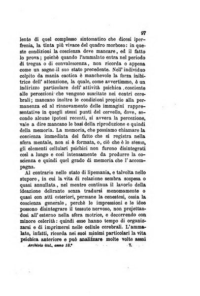 Archivio italiano per le malattie nervose e più particolarmente per le alienazioni mentali organo della Società freniatrica italiana <1874-1891>