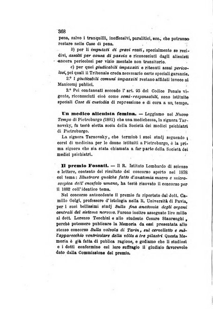 Archivio italiano per le malattie nervose e più particolarmente per le alienazioni mentali organo della Società freniatrica italiana <1874-1891>