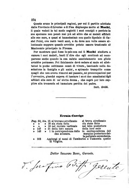 Archivio italiano per le malattie nervose e più particolarmente per le alienazioni mentali organo della Società freniatrica italiana <1874-1891>