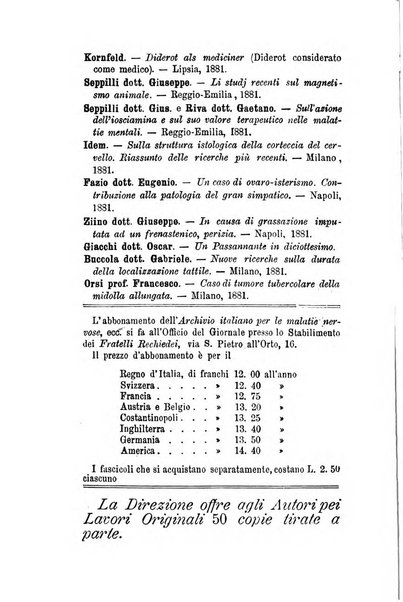 Archivio italiano per le malattie nervose e più particolarmente per le alienazioni mentali organo della Società freniatrica italiana <1874-1891>