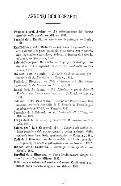 Archivio italiano per le malattie nervose e più particolarmente per le alienazioni mentali organo della Società freniatrica italiana <1874-1891>