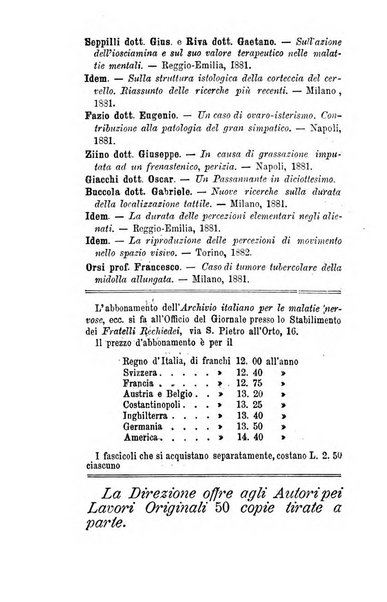 Archivio italiano per le malattie nervose e più particolarmente per le alienazioni mentali organo della Società freniatrica italiana <1874-1891>