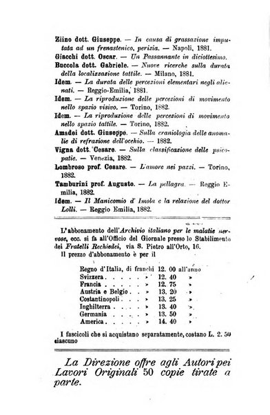 Archivio italiano per le malattie nervose e più particolarmente per le alienazioni mentali organo della Società freniatrica italiana <1874-1891>