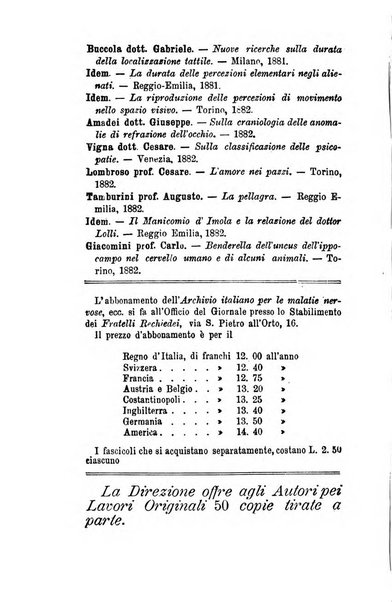 Archivio italiano per le malattie nervose e più particolarmente per le alienazioni mentali organo della Società freniatrica italiana <1874-1891>