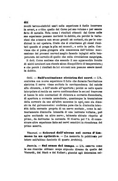 Archivio italiano per le malattie nervose e più particolarmente per le alienazioni mentali organo della Società freniatrica italiana <1874-1891>