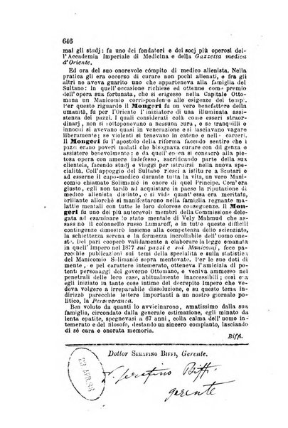 Archivio italiano per le malattie nervose e più particolarmente per le alienazioni mentali organo della Società freniatrica italiana <1874-1891>