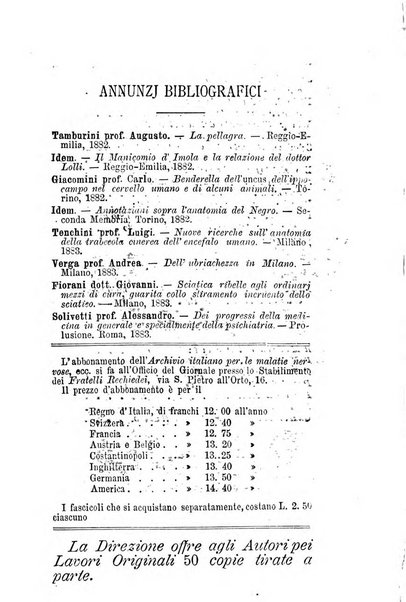 Archivio italiano per le malattie nervose e più particolarmente per le alienazioni mentali organo della Società freniatrica italiana <1874-1891>