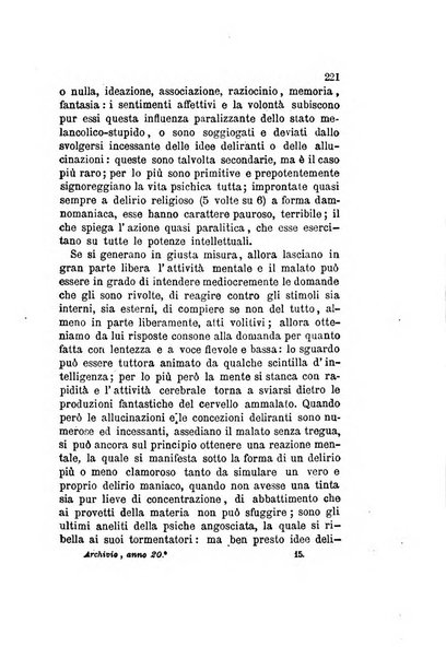 Archivio italiano per le malattie nervose e più particolarmente per le alienazioni mentali organo della Società freniatrica italiana <1874-1891>