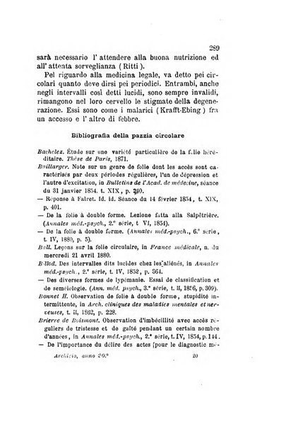 Archivio italiano per le malattie nervose e più particolarmente per le alienazioni mentali organo della Società freniatrica italiana <1874-1891>