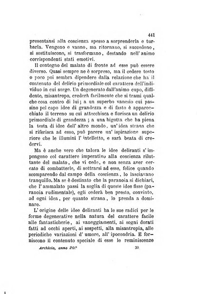 Archivio italiano per le malattie nervose e più particolarmente per le alienazioni mentali organo della Società freniatrica italiana <1874-1891>