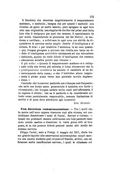 Archivio italiano per le malattie nervose e più particolarmente per le alienazioni mentali organo della Società freniatrica italiana <1874-1891>