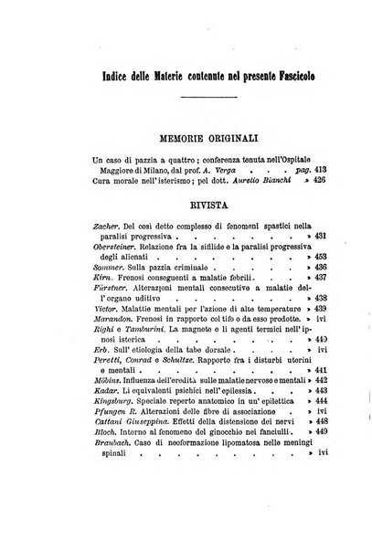 Archivio italiano per le malattie nervose e più particolarmente per le alienazioni mentali organo della Società freniatrica italiana <1874-1891>