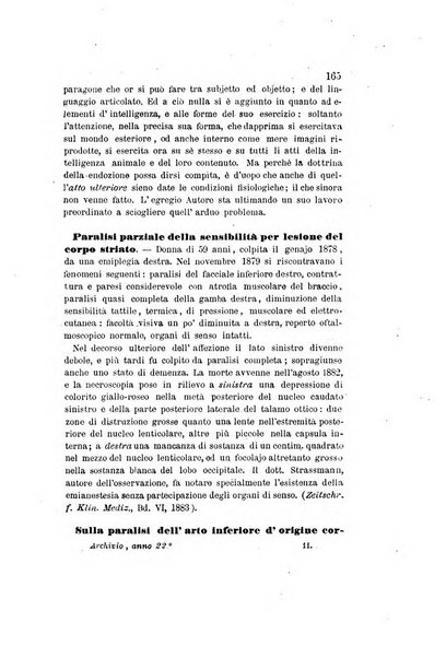 Archivio italiano per le malattie nervose e più particolarmente per le alienazioni mentali organo della Società freniatrica italiana <1874-1891>