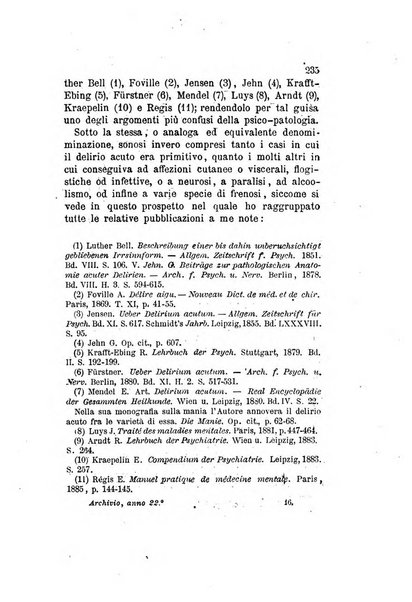 Archivio italiano per le malattie nervose e più particolarmente per le alienazioni mentali organo della Società freniatrica italiana <1874-1891>