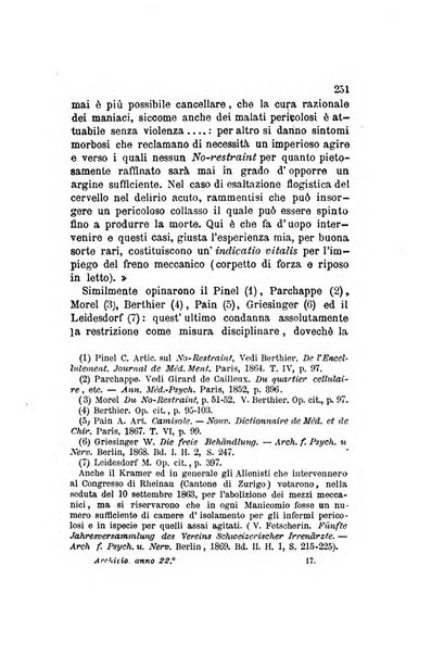 Archivio italiano per le malattie nervose e più particolarmente per le alienazioni mentali organo della Società freniatrica italiana <1874-1891>