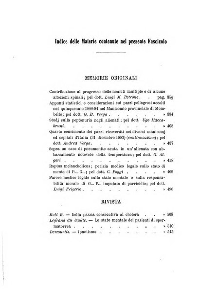 Archivio italiano per le malattie nervose e più particolarmente per le alienazioni mentali organo della Società freniatrica italiana <1874-1891>