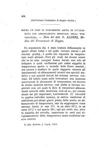 Archivio italiano per le malattie nervose e più particolarmente per le alienazioni mentali organo della Società freniatrica italiana <1874-1891>