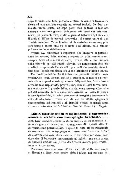 Archivio italiano per le malattie nervose e più particolarmente per le alienazioni mentali organo della Società freniatrica italiana <1874-1891>