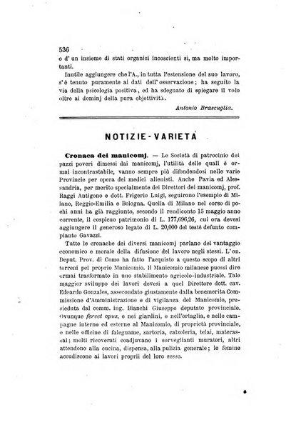 Archivio italiano per le malattie nervose e più particolarmente per le alienazioni mentali organo della Società freniatrica italiana <1874-1891>