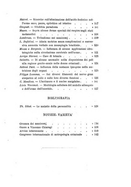 Archivio italiano per le malattie nervose e più particolarmente per le alienazioni mentali organo della Società freniatrica italiana <1874-1891>