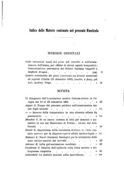 Archivio italiano per le malattie nervose e più particolarmente per le alienazioni mentali organo della Società freniatrica italiana <1874-1891>