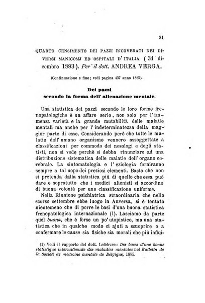 Archivio italiano per le malattie nervose e più particolarmente per le alienazioni mentali organo della Società freniatrica italiana <1874-1891>