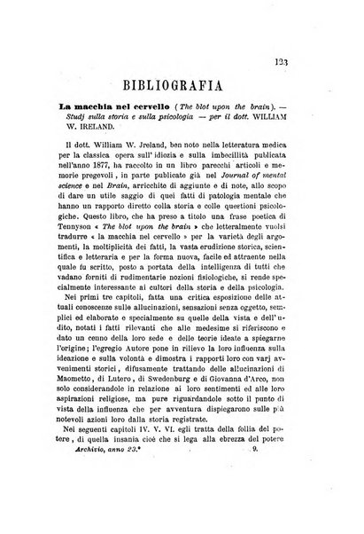 Archivio italiano per le malattie nervose e più particolarmente per le alienazioni mentali organo della Società freniatrica italiana <1874-1891>