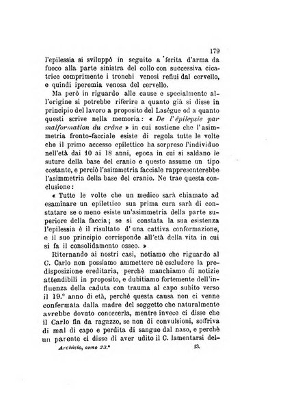 Archivio italiano per le malattie nervose e più particolarmente per le alienazioni mentali organo della Società freniatrica italiana <1874-1891>