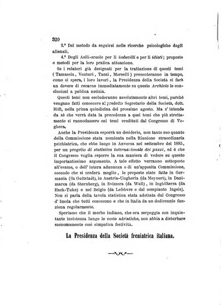 Archivio italiano per le malattie nervose e più particolarmente per le alienazioni mentali organo della Società freniatrica italiana <1874-1891>