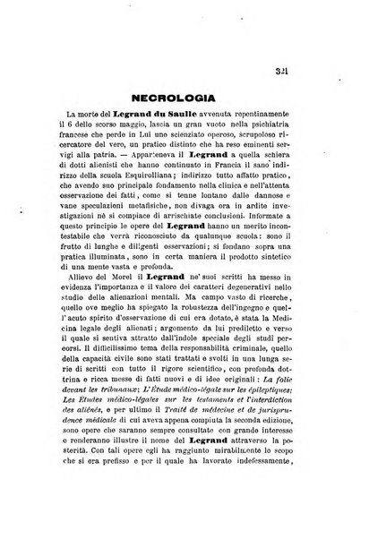 Archivio italiano per le malattie nervose e più particolarmente per le alienazioni mentali organo della Società freniatrica italiana <1874-1891>