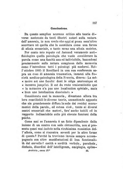 Archivio italiano per le malattie nervose e più particolarmente per le alienazioni mentali organo della Società freniatrica italiana <1874-1891>