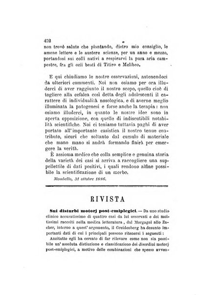 Archivio italiano per le malattie nervose e più particolarmente per le alienazioni mentali organo della Società freniatrica italiana <1874-1891>