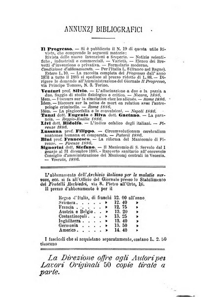 Archivio italiano per le malattie nervose e più particolarmente per le alienazioni mentali organo della Società freniatrica italiana <1874-1891>