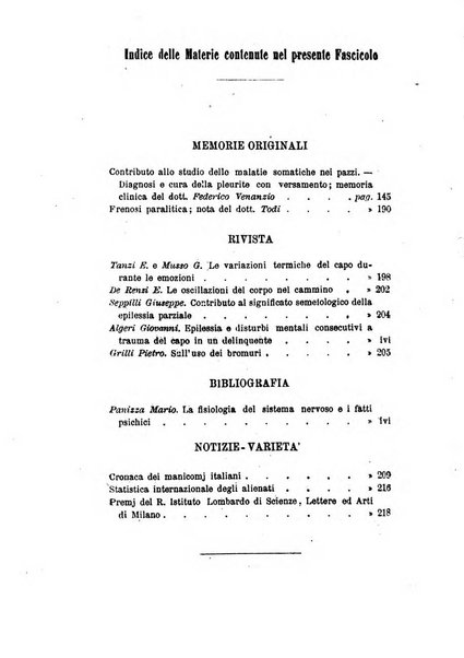 Archivio italiano per le malattie nervose e più particolarmente per le alienazioni mentali organo della Società freniatrica italiana <1874-1891>