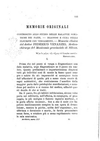 Archivio italiano per le malattie nervose e più particolarmente per le alienazioni mentali organo della Società freniatrica italiana <1874-1891>