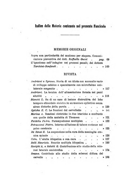 Archivio italiano per le malattie nervose e più particolarmente per le alienazioni mentali organo della Società freniatrica italiana <1874-1891>