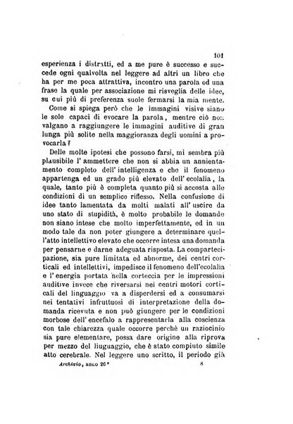 Archivio italiano per le malattie nervose e più particolarmente per le alienazioni mentali organo della Società freniatrica italiana <1874-1891>