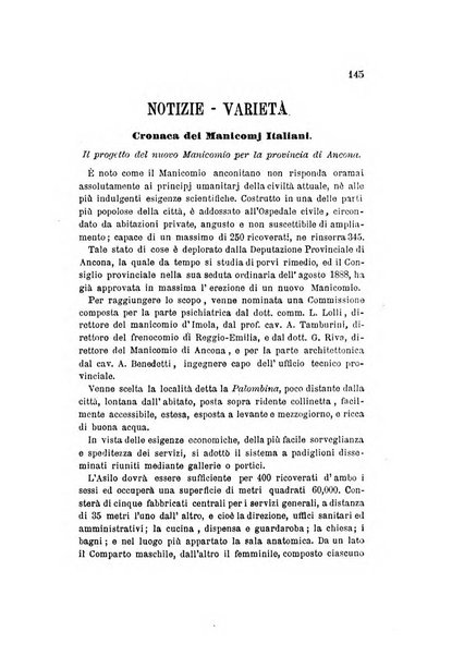 Archivio italiano per le malattie nervose e più particolarmente per le alienazioni mentali organo della Società freniatrica italiana <1874-1891>