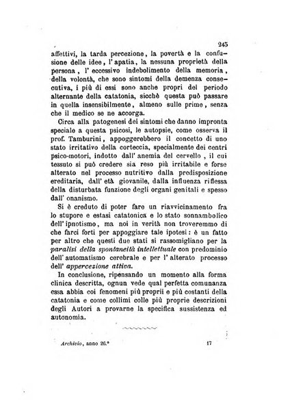 Archivio italiano per le malattie nervose e più particolarmente per le alienazioni mentali organo della Società freniatrica italiana <1874-1891>