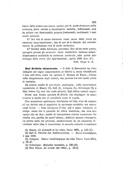 Archivio italiano per le malattie nervose e più particolarmente per le alienazioni mentali organo della Società freniatrica italiana <1874-1891>