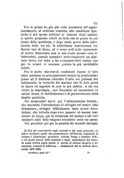 Archivio italiano per le malattie nervose e più particolarmente per le alienazioni mentali organo della Società freniatrica italiana <1874-1891>