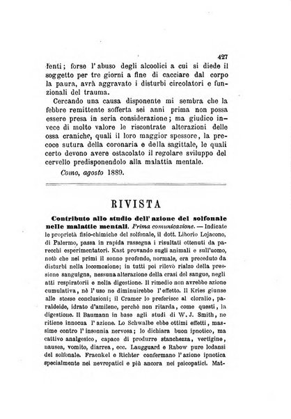 Archivio italiano per le malattie nervose e più particolarmente per le alienazioni mentali organo della Società freniatrica italiana <1874-1891>