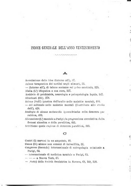 Archivio italiano per le malattie nervose e più particolarmente per le alienazioni mentali organo della Società freniatrica italiana <1874-1891>