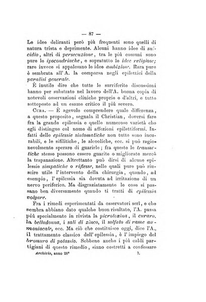 Archivio italiano per le malattie nervose e più particolarmente per le alienazioni mentali organo della Società freniatrica italiana <1874-1891>