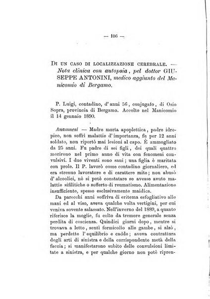 Archivio italiano per le malattie nervose e più particolarmente per le alienazioni mentali organo della Società freniatrica italiana <1874-1891>