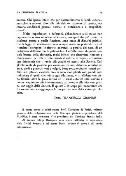 La chirurgia plastica rivista della Societa italiana di chirurgia riparatrice plastica ed estetica