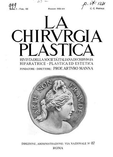 La chirurgia plastica rivista della Societa italiana di chirurgia riparatrice plastica ed estetica