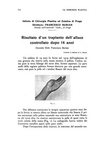 La chirurgia plastica rivista della Societa italiana di chirurgia riparatrice plastica ed estetica